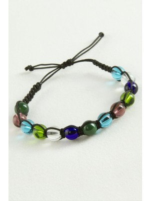 Ayena Moda Cam Boncuk Makrome Ip Bileklik