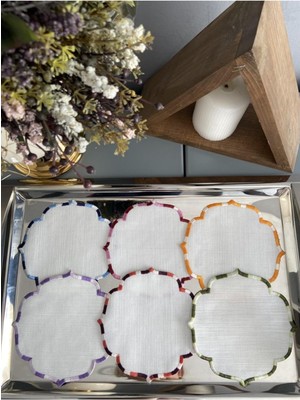 Kokteyl Peçete 6'lı Takım Ebruli