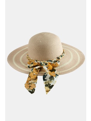 Ayena Moda Fiyong Zincir Örgülü Hasır Şapka