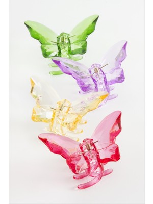 Ayena Moda Kelebek Renkli Mandal Toka 8 cm