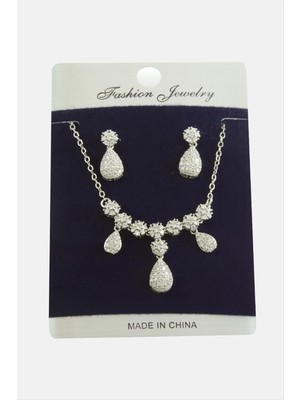 Ayena Moda Damla Zirkon Taşlı Set Kolye