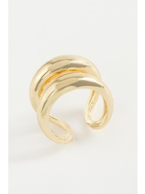 Ayena Moda Çift Halka Metal Yüzük