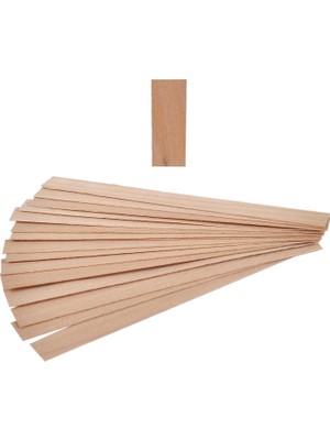 Ahşap Mum Fitili Mum Fitil Doğal Mum Fitil 10 Adet Boy 15 cm En 15 mm