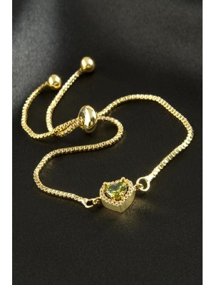 Ayena Moda Kalp Zirkon Taşlı Asansörlü Bileklik ( Ciddi Ilişki Bilekliği)