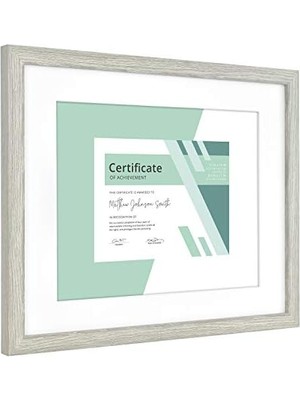 Mcs, Gri 11X14 Inç Galeri Temel Belge Çerçevesi 20 x 30 cm 2'li Paket, Ağaç Damarı
