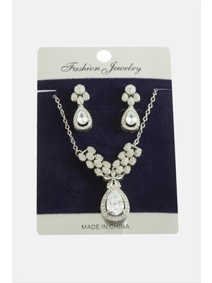 Ayena Moda Damla Zirkon Taşlı Set Kolye