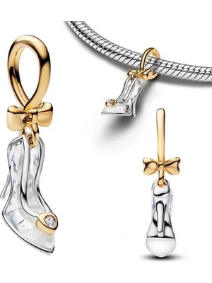 Lines Bijuteri S925 Sindirella Ayakkabısı Sallantılı Charm