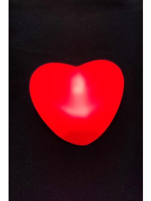 Ayena Moda Işıklı Kırmızı Kalp LED Lamba 7 cm