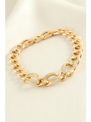 Ayena Moda Xuping Oval Zirkon Taşlı Lüks Çelik Bileklik