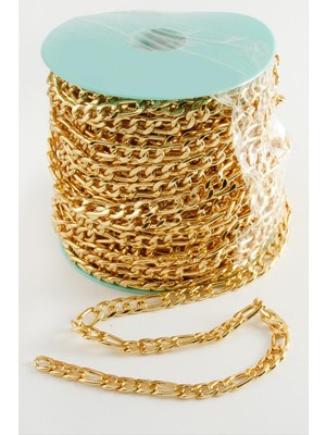 Ayena Moda 0,7* 1,5 cm Sarı Renkli Düz Zincir 25 Metre