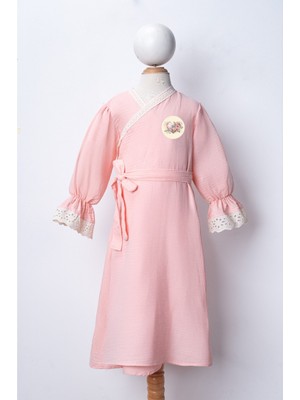 Dekim Moda Müslin Çocuk Namaz Elbisesi | Kalp ve Gül