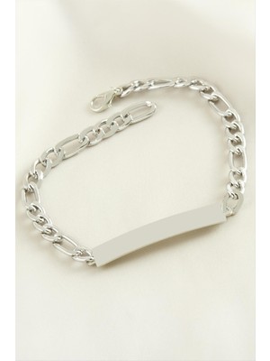 Ayena Moda Isim Yazılabilir Boş Plaka Bileklik