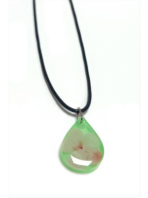 Ayena Moda Kartopu Çiçeği Damla Epoksi Kolye