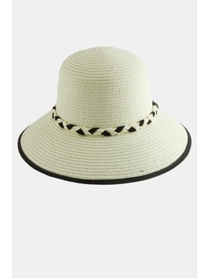 Ayena Moda Fiyong Örgülü Hasır Şapka