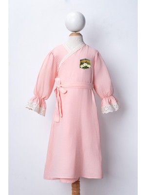 Dekim Moda Müslin Çocuk Namaz Elbisesi | Kabe Çiçekli