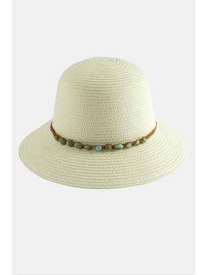 Ayena Moda Akik Doğaltaşlı Hasır Şapka