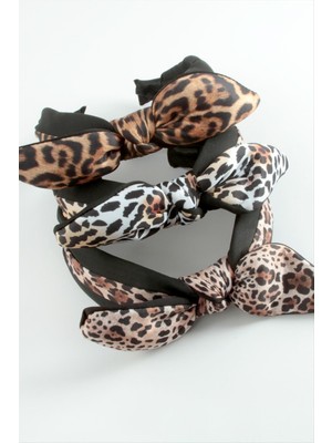 Ayena Moda Leopar Desenli Kedi Kulağı Taç