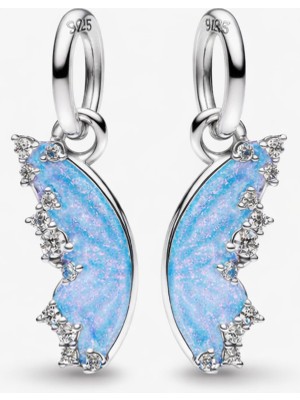 Poseidons Jewellery S925 Ayrılabilir Kelebek Sallantılı Charm