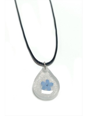 Ayena Moda Unutma Beni Çiçeği Damla Epoksi Kolye