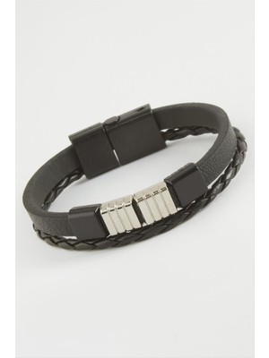 Ayena Moda Kaliteli Mıknatıslı Suni Deri Bileklik