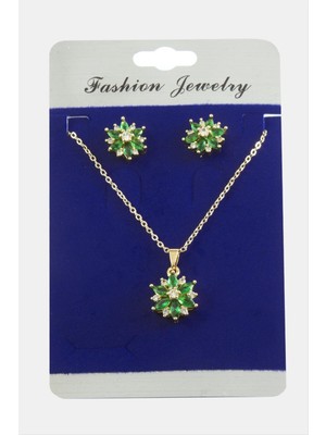 Ayena Moda Kartanesi Zirkon Taşlı Set Kolye