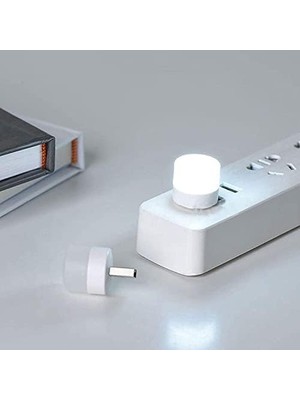 USB LED Küçük Beyaz Işık - Beyaz Işıklı USB Küçük LED Lamba, Koridor, Tuvalet, Oturma Odası, Çocuk Odası Için Rehber Gece Aydınlatma