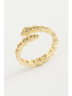 Ayena Moda Yılan Zirkon Taşlı Yüzük