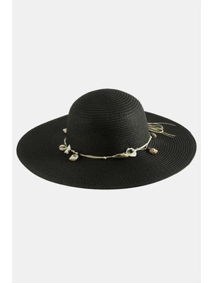 Ayena Moda Deniz Kabuğu Hasır Plaj Şapkası