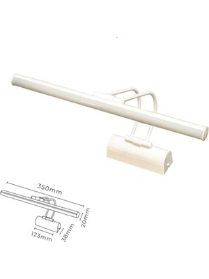 Ayna Üstü LED Banyo Aplik Duvar Ayna Resim Tablo 6W Gün Işığı LED Banyo Apliği Flüt LED Aplik (Beyaz)