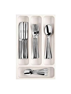 Flexispace 899410 Mutfak Gereçleri Için Çekmece Düzenleyici, Plastik, Beyaz, 37 x 22,2 x 4,5 cm