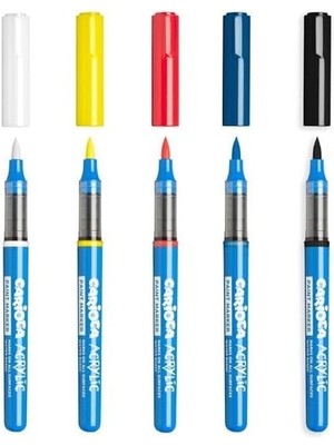 Akrilik Paint Marker Su Bazli Fırça Uçlu 5'li