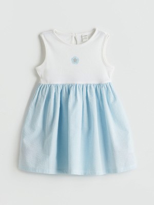 Lc Waikiki Yeni Sezon Bisiklet Yaka Çiçekli Kız Çocuk Kaşkorse Elbise