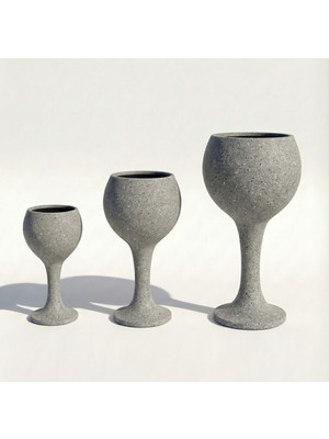 Hobi Tarım Büyük Beton Saksı Seti 60-80-100CM