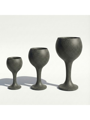 Hobi Tarım Büyük Beton Saksı Seti 60-80-100CM