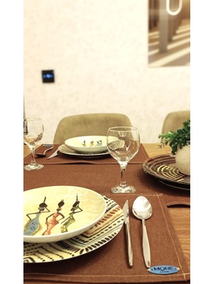 Moresun Lüx Amerikan Servisi Runner  Masa Örtüsü Takımı 5 Parça 150X40