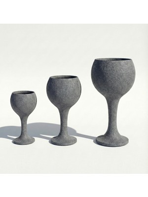 Hobi Tarım Büyük Beton Saksı Seti 60-80-100CM