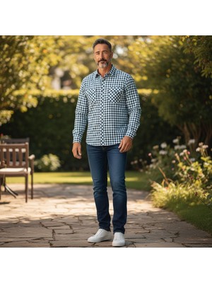 Eren Style Klasik Pamuklu Uzun Kollu Çift Cepli Gömlek (Regular Kalıp)