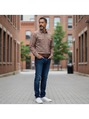 Eren Style Klasik Pamuklu Uzun Kollu Çift Cepli Gömlek (Regular Kalıp)