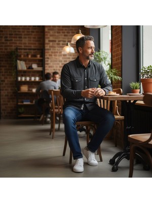 Eren Style Klasik Pamuklu Uzun Kollu Çift Cepli Gömlek (Regular Kalıp)