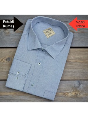 Eren Style Pamuklu Uzun Kollu Tek Cepli Gömlek (Regular Kalıp)