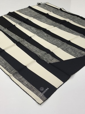 Vissona Tivil Ipek Eşarp Siyah Krem 1002-1