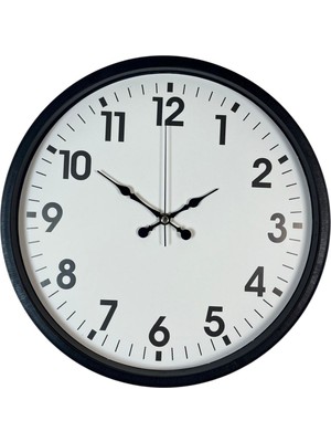 N&M Store Zentime 36 cm Siyah Dekoratif Duvar Saati