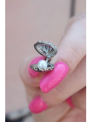 ForWhat Zarif Boyunlar Için Silver Çelik Açılır Midye Kadın Kolye