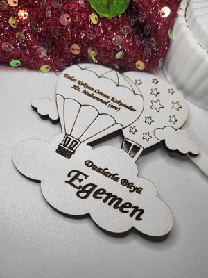 Ufuk Çizgisi Uçan Balon Bebek Hediyelik Mdf Magnet 20LI