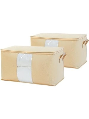 2'li Boy Pvc Pencereli Bej Hurç Set 75 x 40 x 40 cm