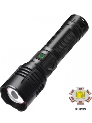 Pazarcan F-38 Yüksek Güç Spot Uzun Menzilli El Feneri Şarj Edilebilir LED Güçlü El Fener Aydınlatma