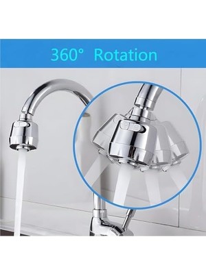 Mutfak Bataryası Başlığının Değiştirilmesi, 2 Fonksiyon Modu Krom Mutfak Bataryası Için Sprey Başlığını Çekin, Mutfak ve Banyo Lavabosu Için 360 ° Dönebilen Musluk Bataryası Ek Spreyi