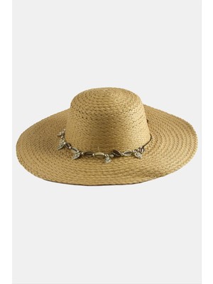 Ayena Moda Üçgen Deniz Kabuğu Hasır Şapka