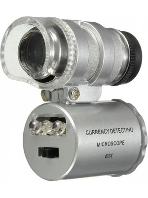 Pazarcan Iphone5 Için Uyumlu Kapaklı Lens Mikroskop Taşınabilir Mini Cep Boyutu LED Mikroskop NO.9882IP5II