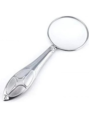 Pazarcan Gümüş Renkli 45MM Cam Lens, Zarif Tasarımlı Metal BÜYÜTEÇMG181558